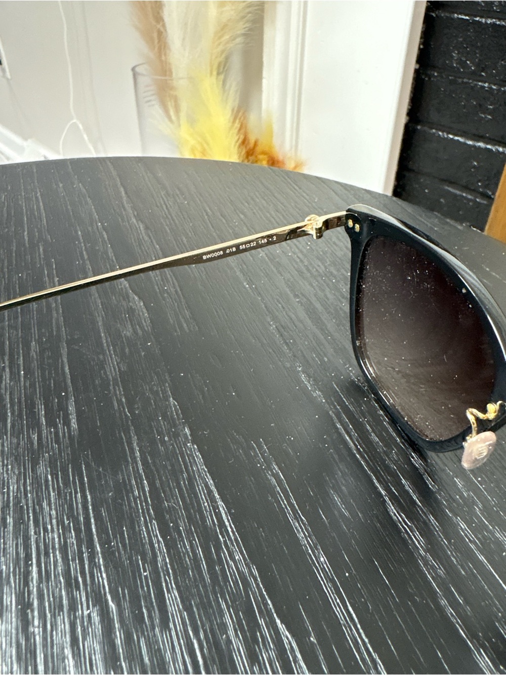 BMW Black Frame Women's Square Sunglasses with Brown Gradient Lenses - Picture 5 of 6